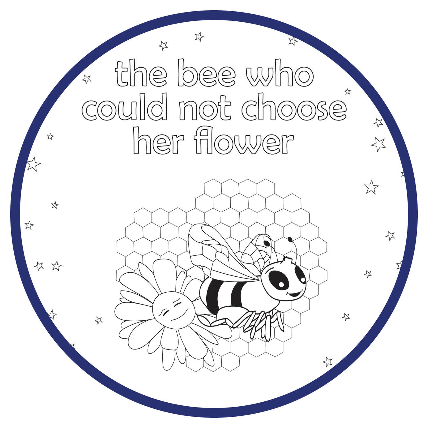 Printable Coloring Pages - The Bee Who Could Not Choose Her Flower