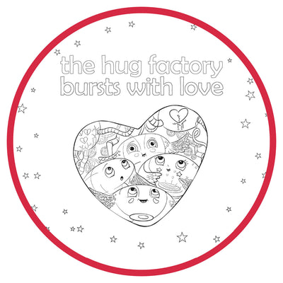 Printable Coloring Pages - The Hug Factory Bursts with Love