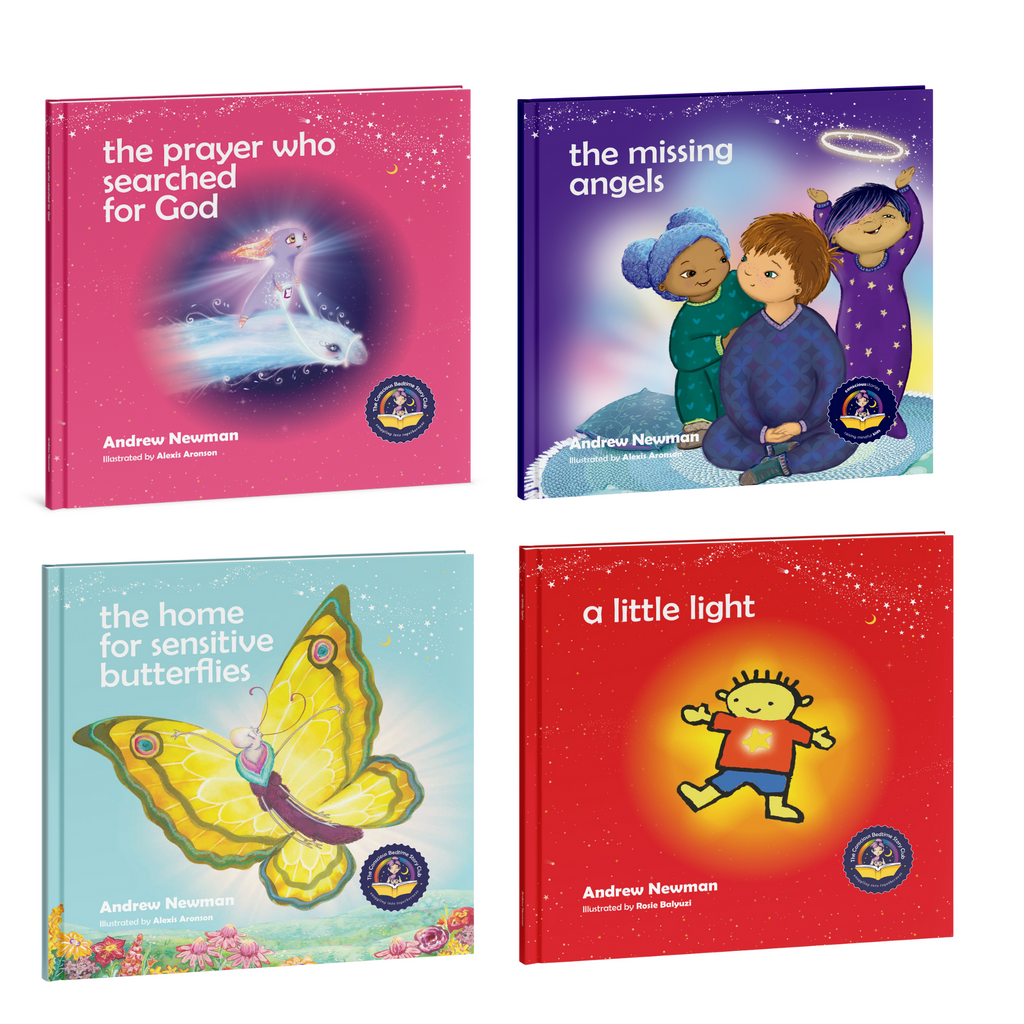 4-book bundle: The Prayer who Searched for God + The Missing Angels + The Home for Sensitive Butterflies + A Little Light