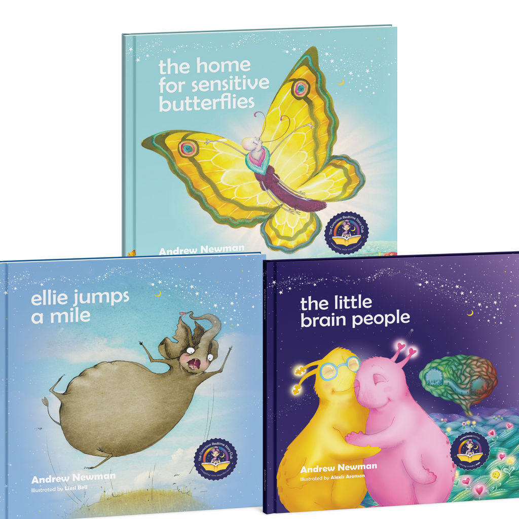3-book bundle:  The Safety Trilogy Ellie Jumps a Mile + The Home for Sensitive Butterflies + The Little Brain People
