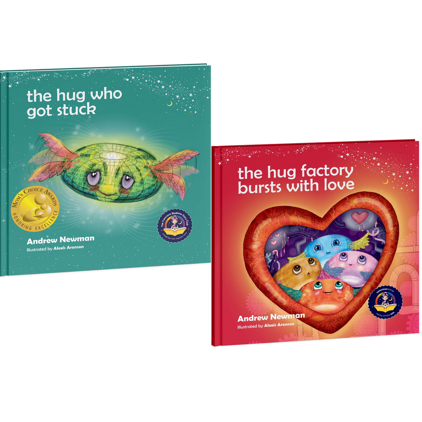 2-book bundle: The Hug Who Got Stuck + The Hug Factory Bursts with Lov ...