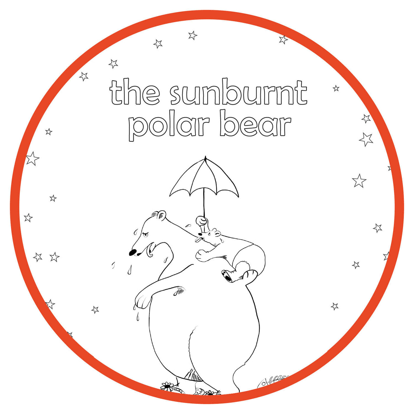 Printable Coloring Pages - The Sunburnt Polar Bear