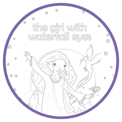 Printable Coloring Pages - The Girl with Waterfall Eyes